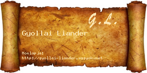 Gyollai Liander névjegykártya